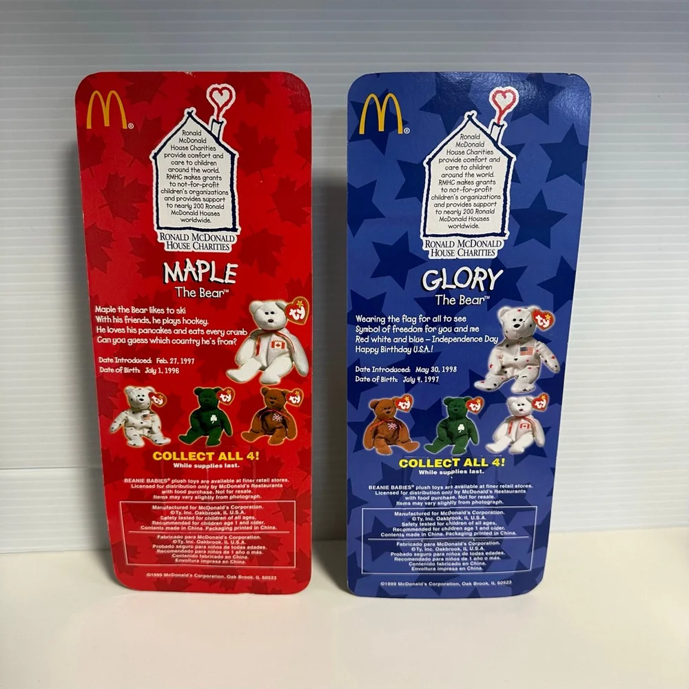 Ty Beanie Baby Maple Glory 1999 McDonald’s Collectable New in packaging Vintage